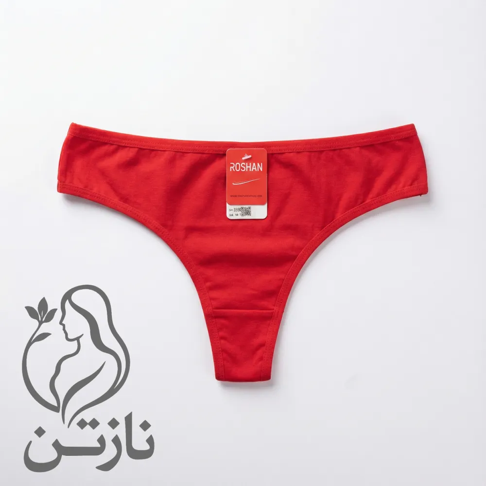شورت-نخی-لامبادا-نازتن شورت نخی زنانه لامبادا قرمز ساده و راحت نازتن